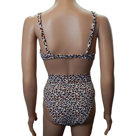 Xhilaration Bikini High Waisted Leopard Womens Size L NWT - Picture 4 of 10